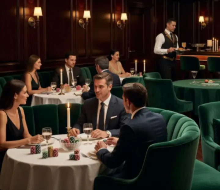 Candlelit stoly, tlumené světlo a elegantní večerní atmosféra v restauraci Bohe Mora.